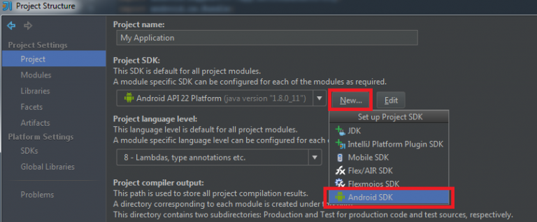 android studio please select android sdk
