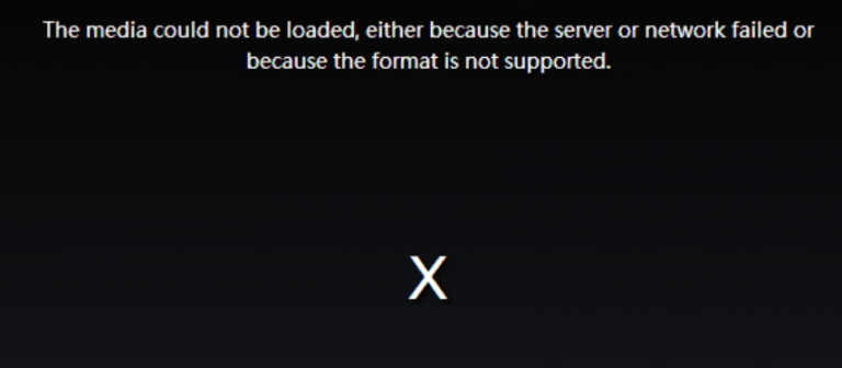 Couldn t be loaded. The Media could not be loaded, either because the Server or Network failed or because the format is not supported.. The Media could not be loaded. Format not supported. Network failed.